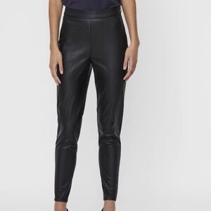 Vero Moda Black Faux Leather Skinny Pants